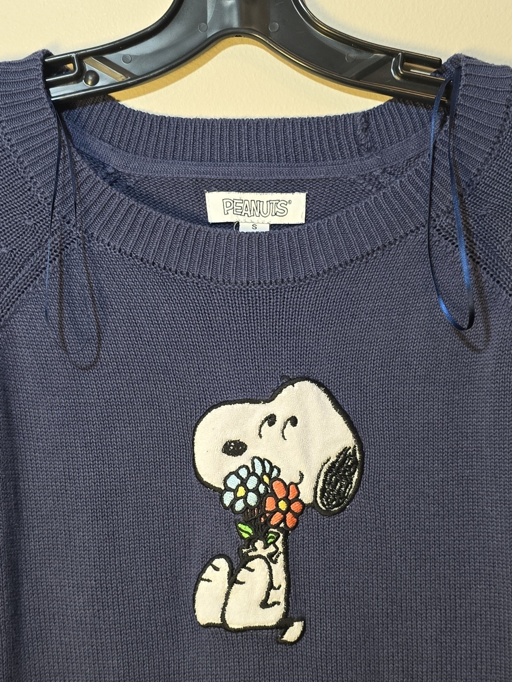 Peanuts Snoopy Navy Crewneck Sweater - Picture 2 of 9